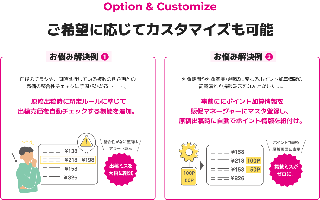 ご希望に応じてカスタマイズも可能